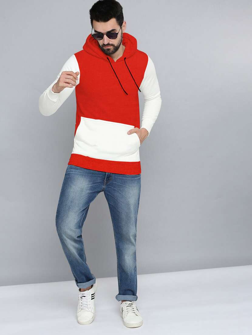 men long sleeves color block sweatshirt - 21599407 -  Standard Image - 3