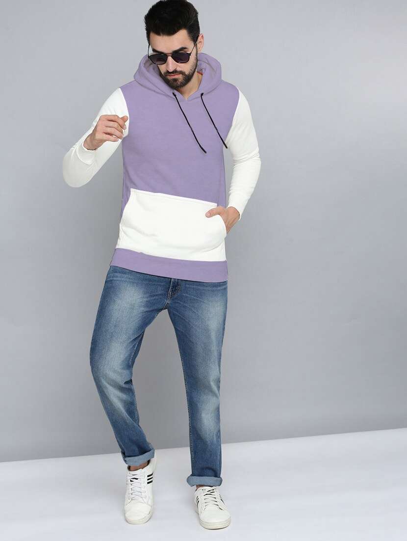 men long sleeves color block sweatshirt - 21599408 - Standard Image - 3