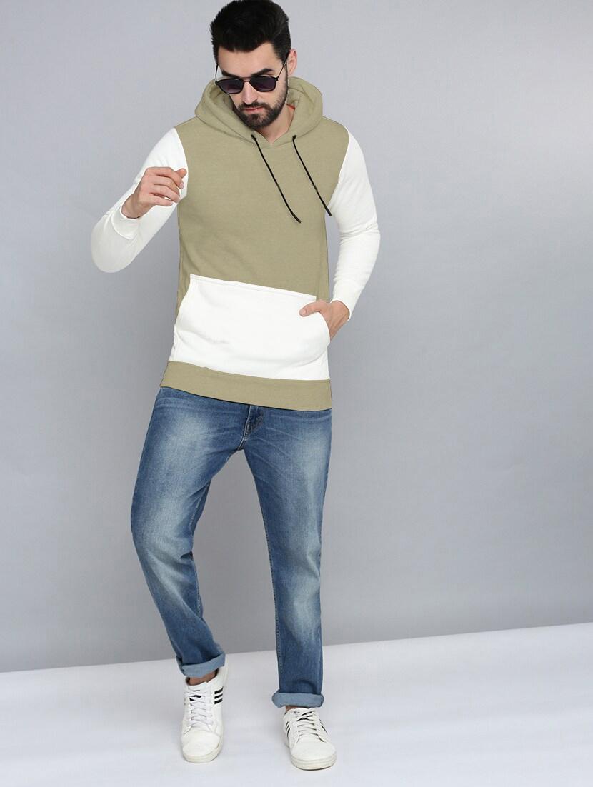 men long sleeves color block sweatshirt - 21599411 - Standard Image - 3