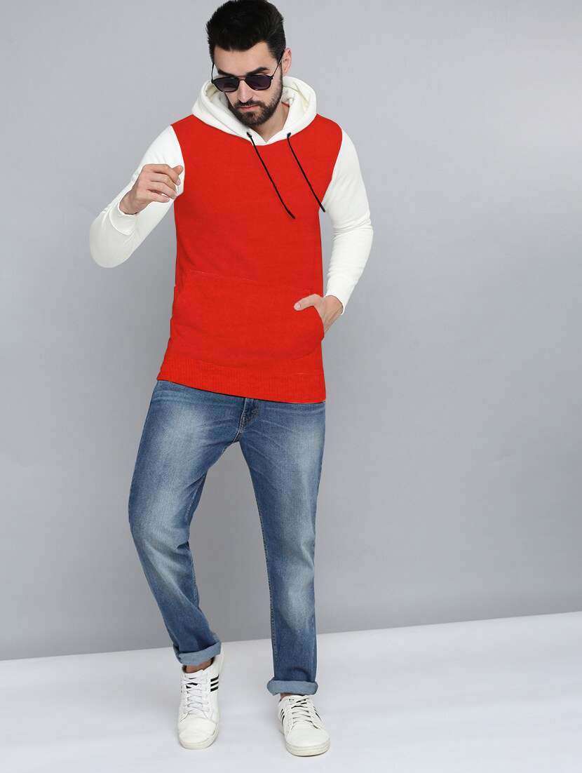 men long sleeves color block sweatshirt - 21599421 -  Standard Image - 3