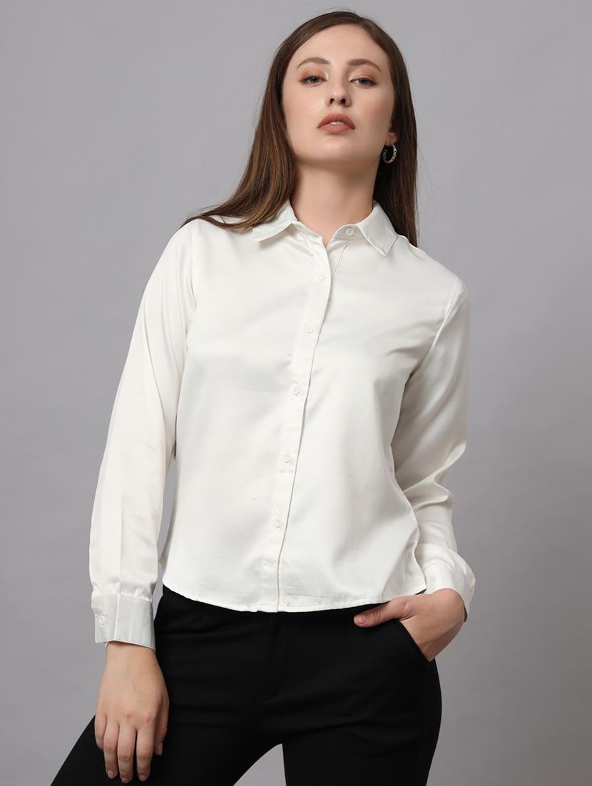 women solid collared shirt - 21599545 - Zoom Image - 0