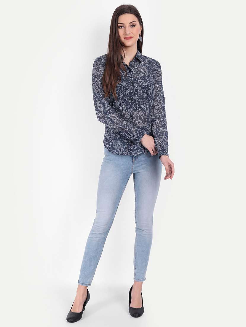 women printed regular fit long sleeve shirt - 21599574 -  Standard Image - 3