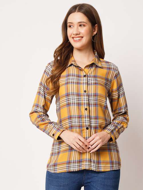 women checkered regular fit long sleeve shirt - 21599616 -  Standard Image - 0