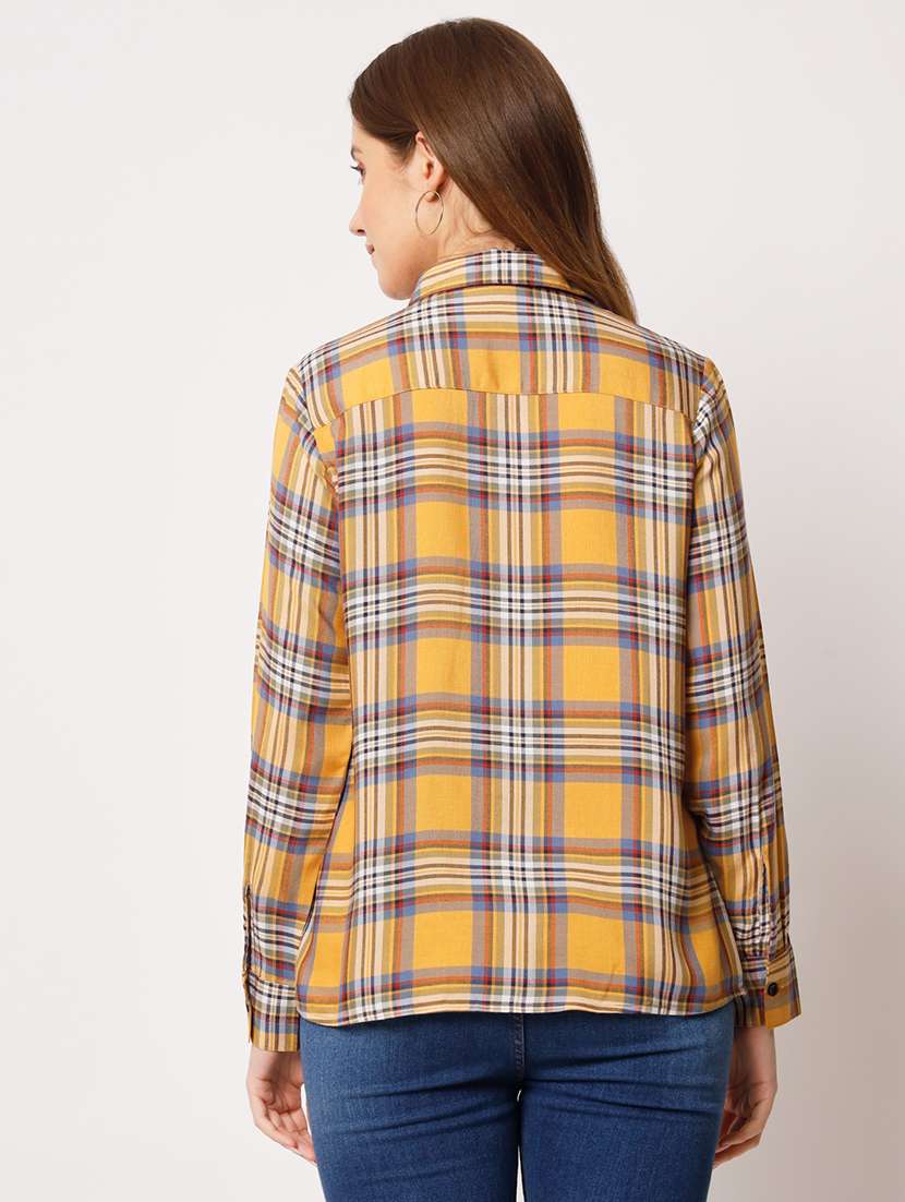 women checkered regular fit long sleeve shirt - 21599616 - Standard Image - 3