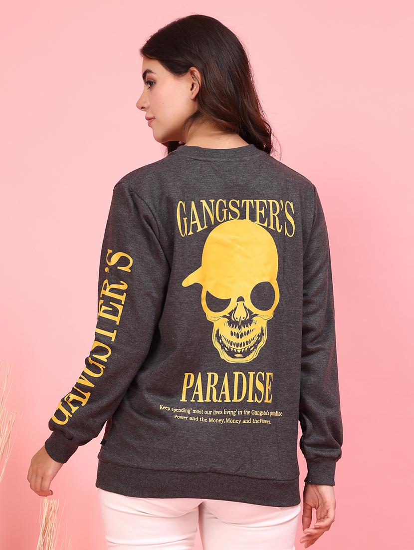 women back print long sleeve sweatshirt - 21600075 - Standard Image - 3
