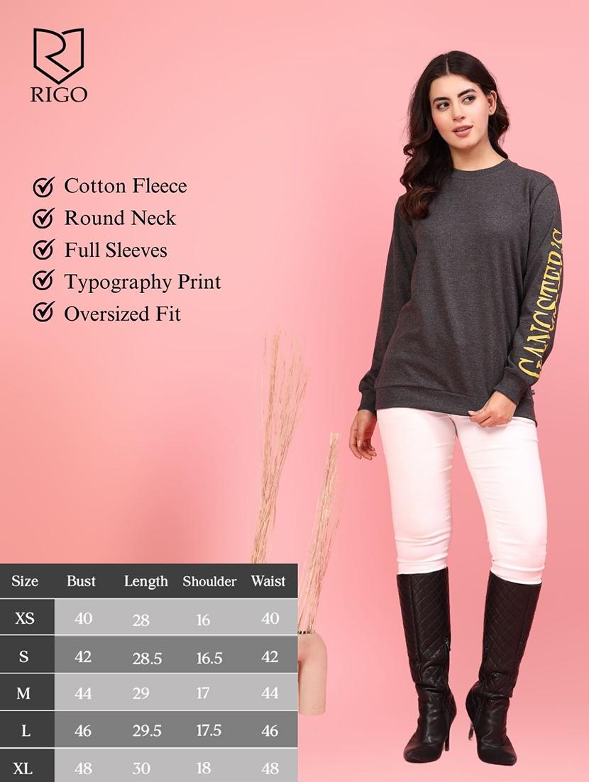 women back print long sleeve sweatshirt - 21600075 - Standard Image - 5