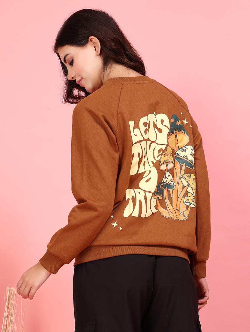 women back print long sleeve sweatshirt - 21600076 - Standard Image - 3