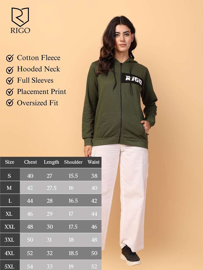 women hooded placement print sweatshirt - 21600079 -  Standard Image - 5