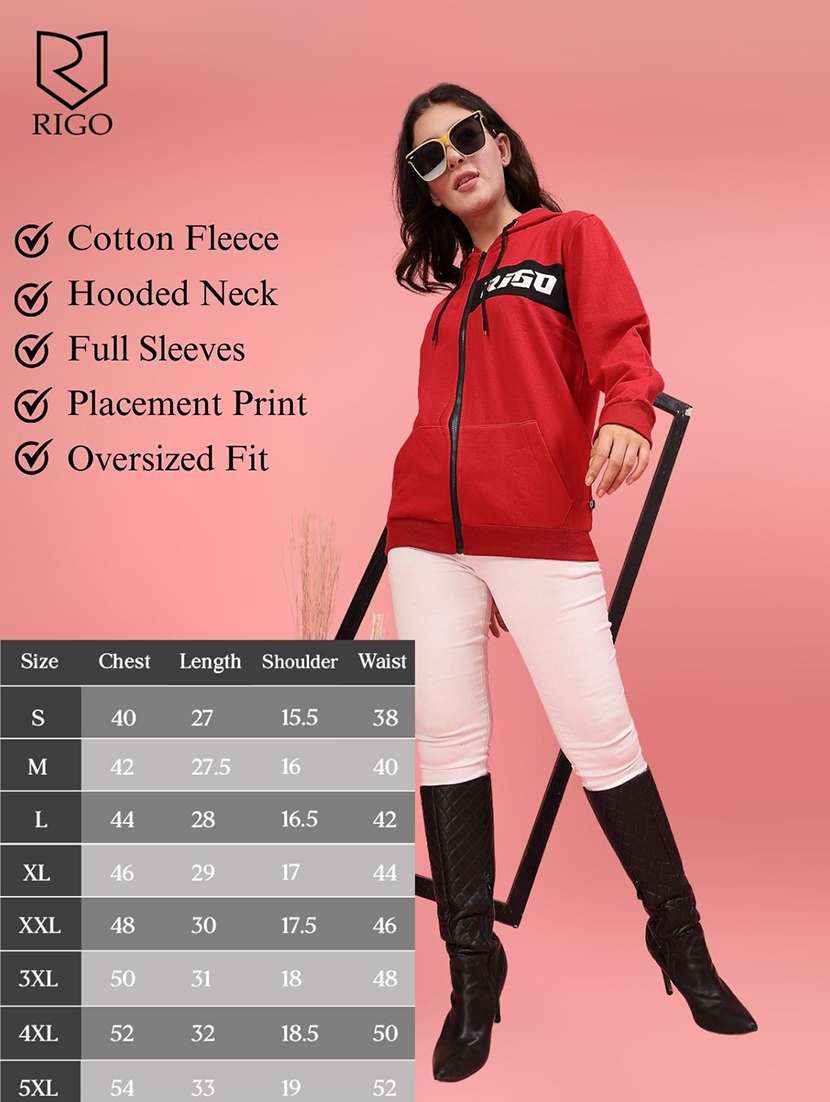 women hooded placement print sweatshirt - 21600080 -  Standard Image - 5