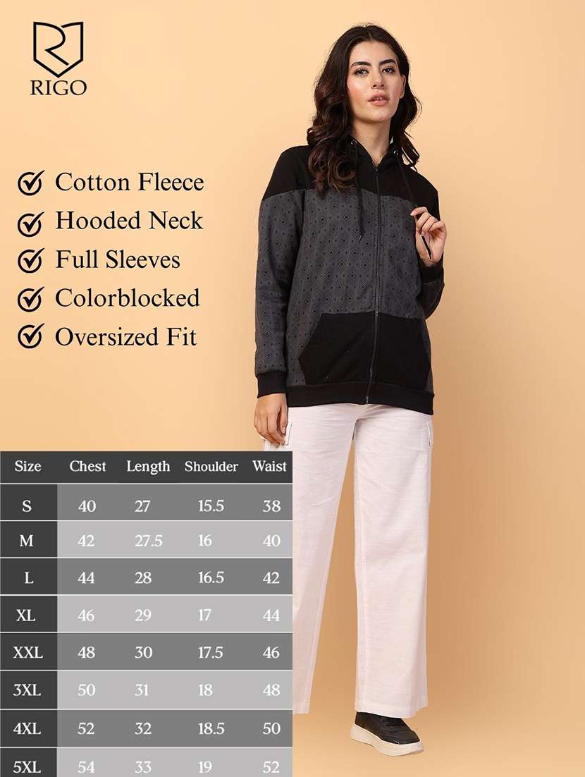 women hooded color block sweatshirt - 21600082 -  Standard Image - 5