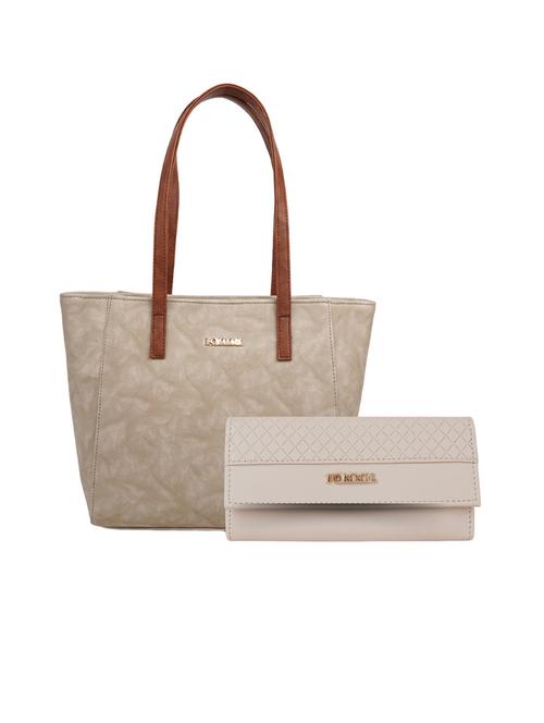 women cream pu combo handbag - 21600593 - Standard Image - 0