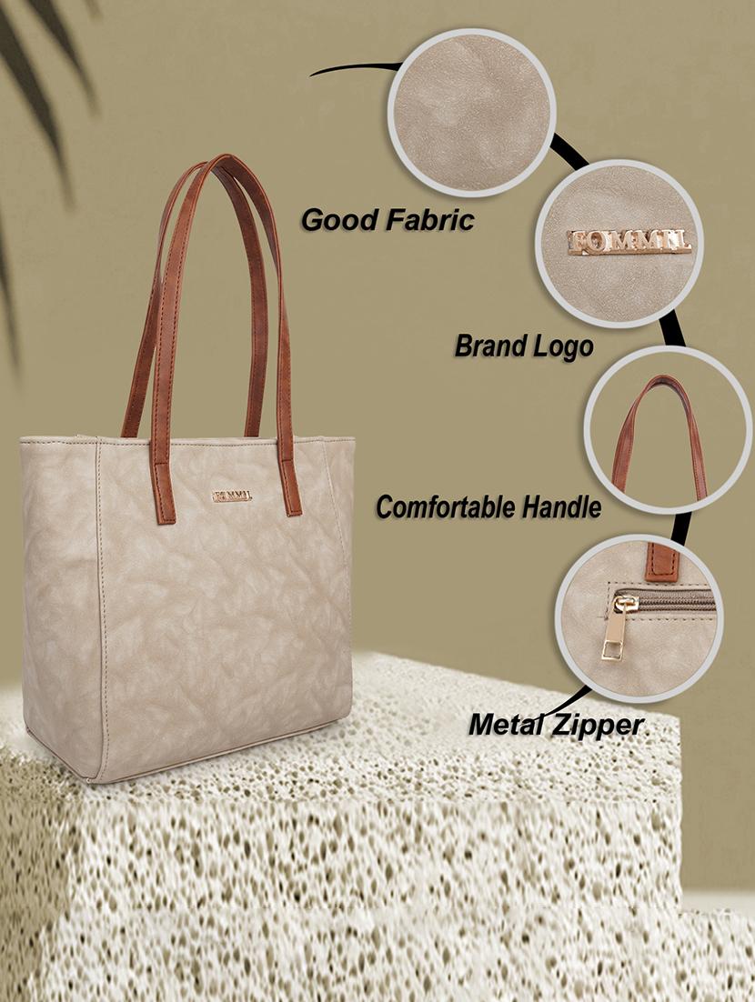 women cream pu combo handbag - 21600593 - Standard Image - 3