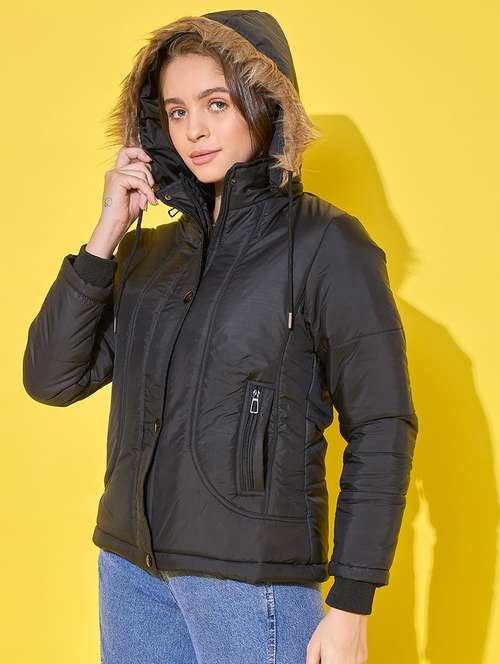 women solid long sleeve quilted jacket  - 21601021 -  Standard Image - 0