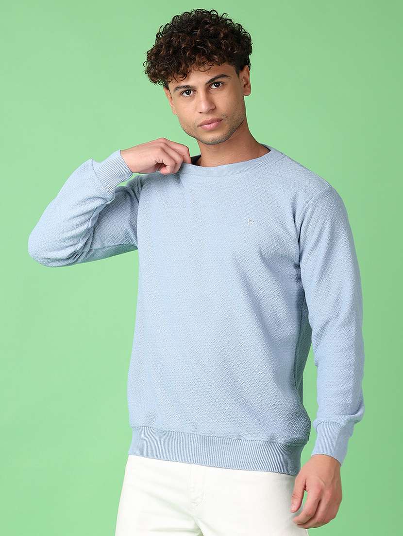 men self design long sleeve pullover