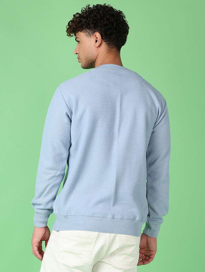 men self design long sleeve pullover - 21601048 -  Standard Image - 3