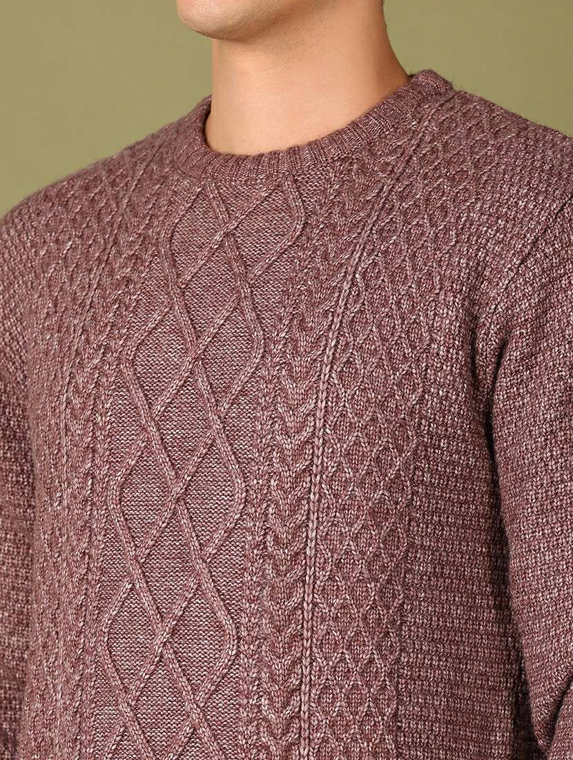 men long sleeves self design pullover - 21601090 -  Standard Image - 5