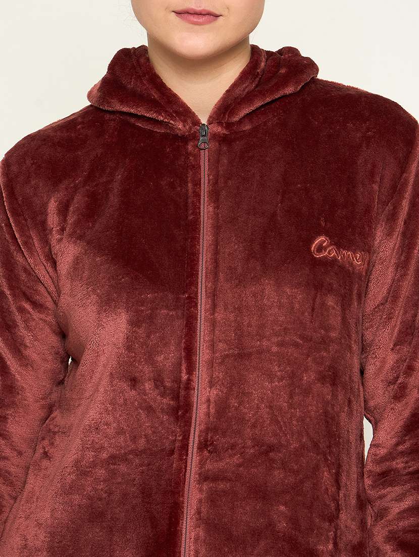 women solid top & pyjama nightwear set - 21601320 -  Standard Image - 5