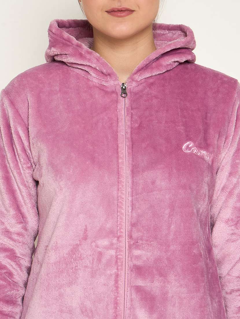 women solid top & pyjama nightwear set - 21601324 -  Standard Image - 5