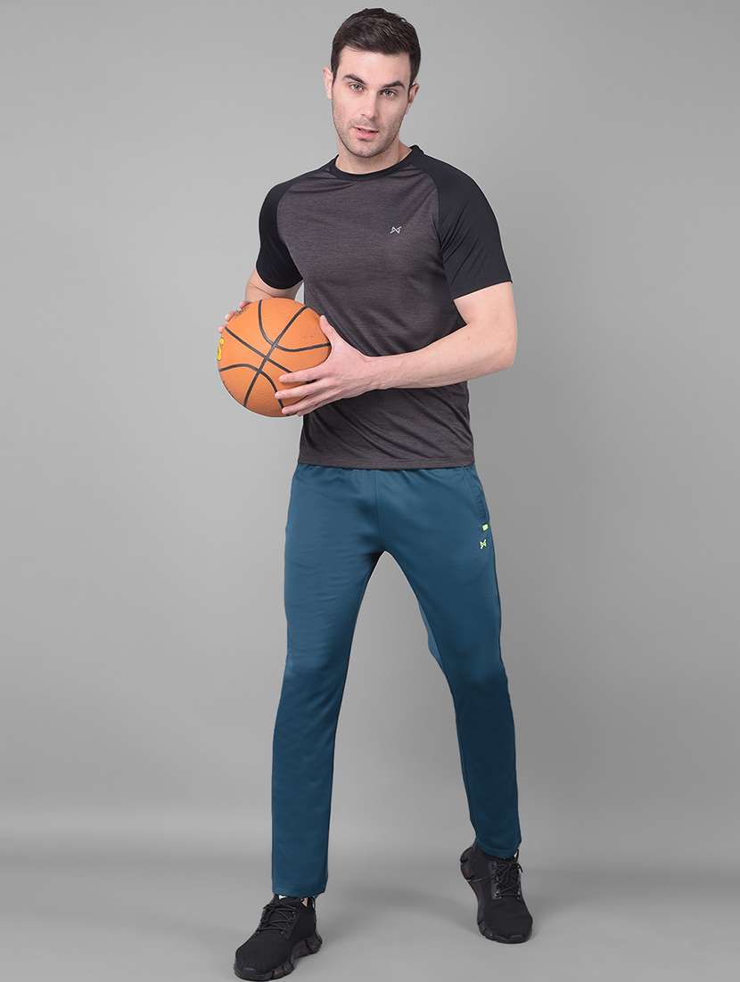 men mid rise solid full length track pant - 21601425 -  Standard Image - 3