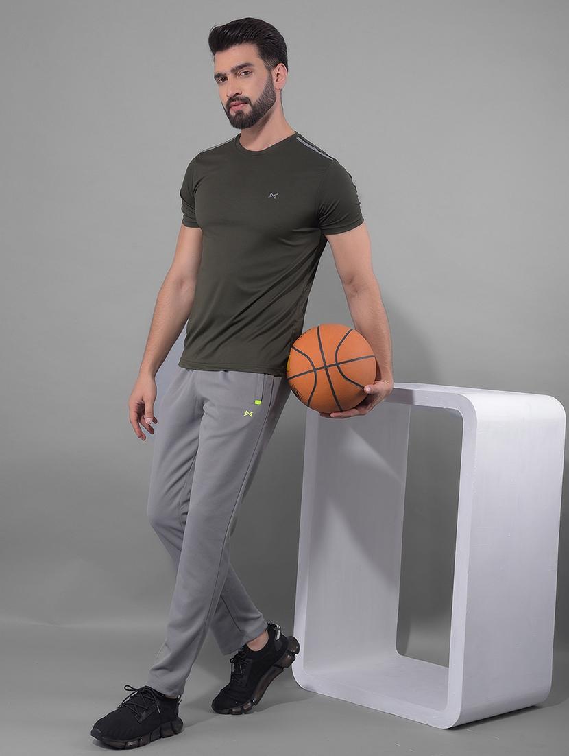 men mid rise solid full length track pant - 21601426 - Standard Image - 3