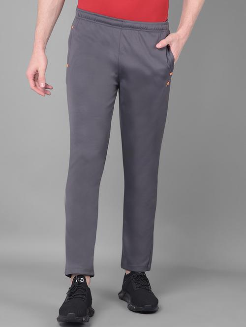 men mid rise solid full length track pant - 21601427 - Standard Image - 0