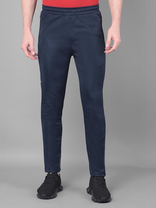 men mid rise solid full length track pant - 21601431 -  Standard Image - 0