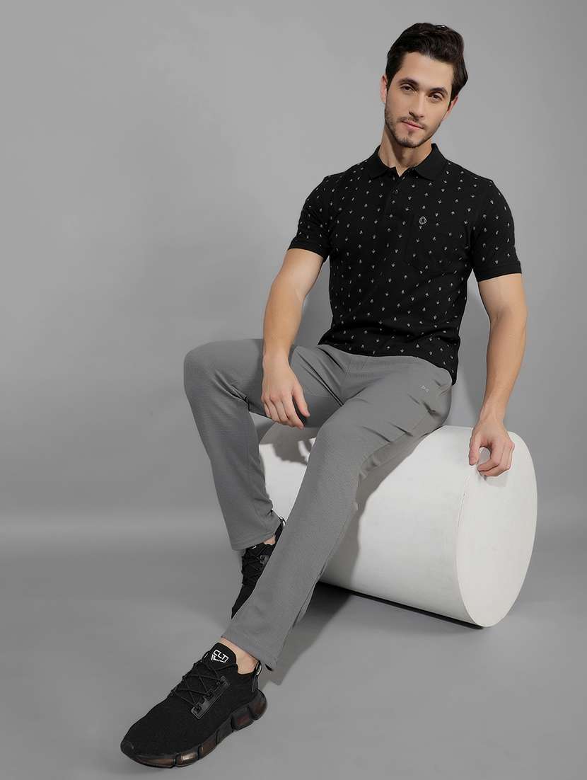 men mid rise solid full length track pant - 21601442 -  Standard Image - 3