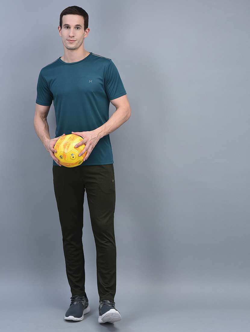 men mid rise solid full length track pant - 21601947 -  Standard Image - 3