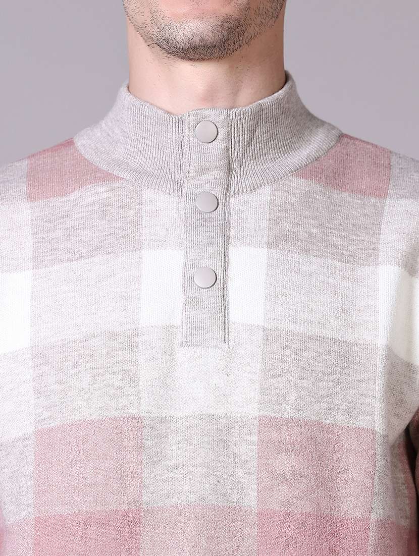 men checkered long sleeves pullover - 21606391 -  Standard Image - 5