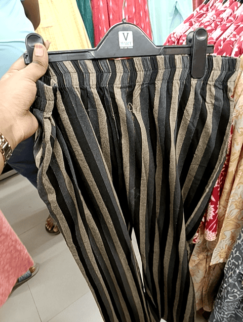 grey blended cotton palazzo - 21606395 -  Zoom Image - 0