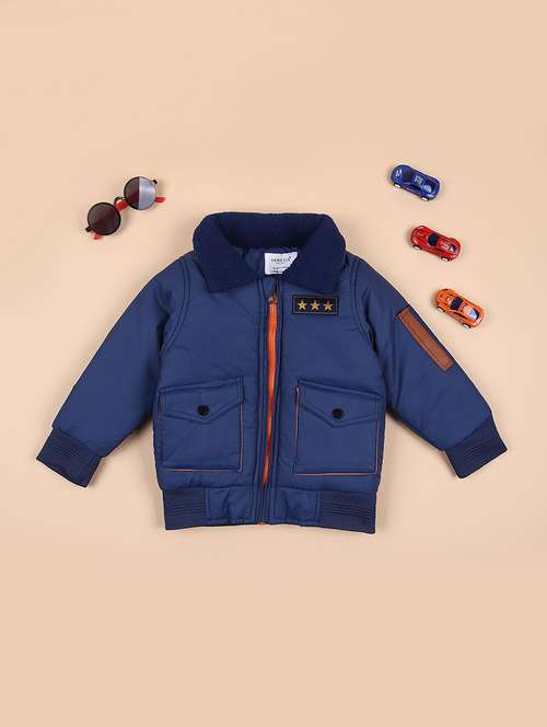 boys solid long sleeve bomber jacket - 21606428 -  Standard Image - 0