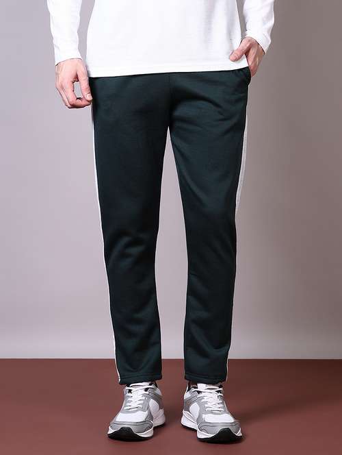 men mid rise side taped ankle length track pant - 21606433 -  Standard Image - 0