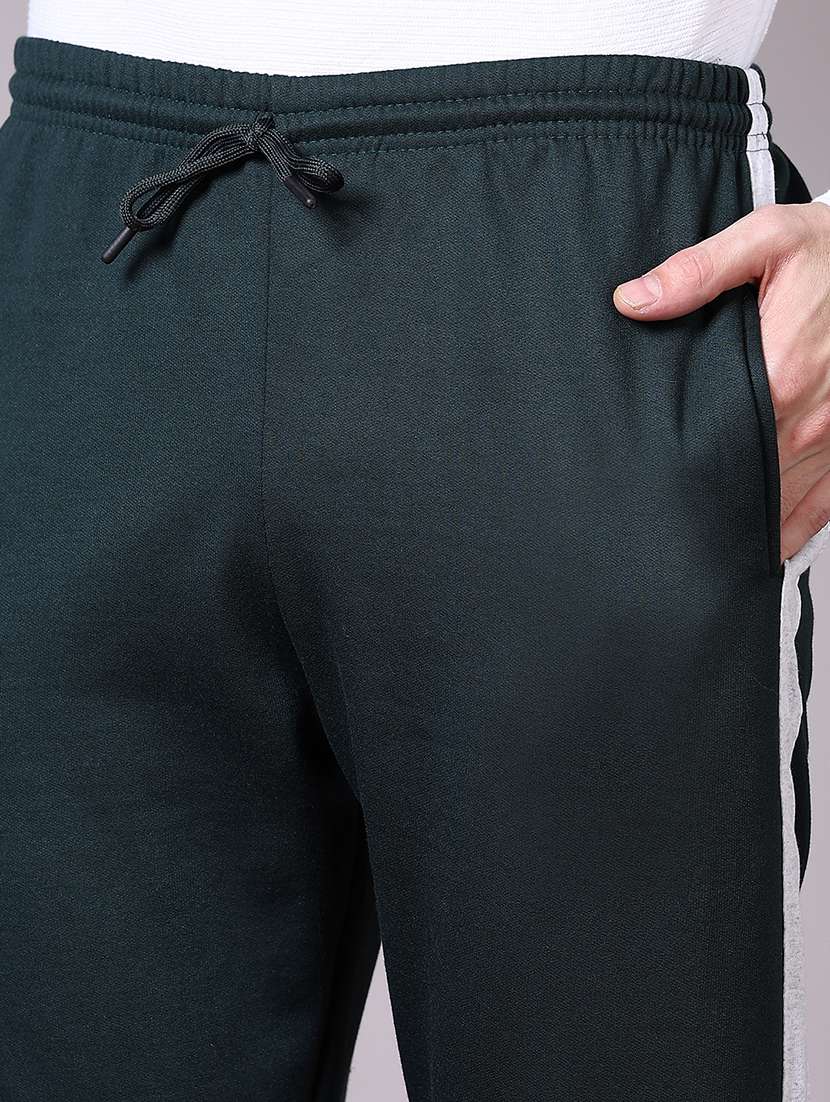 men mid rise side taped ankle length track pant - 21606433 -  Standard Image - 3