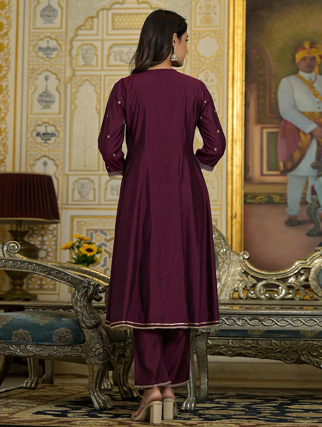 women three quarter sleeve kurta pant with dupatta set - 21606696 - Standard Image - 3