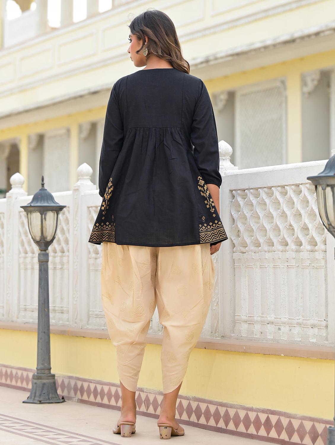 women embroidered three quarter sleeves co-ord set - 21606756 - Standard Image - 3
