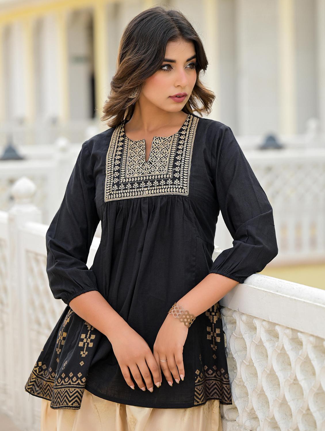women embroidered three quarter sleeves co-ord set - 21606756 - Standard Image - 5