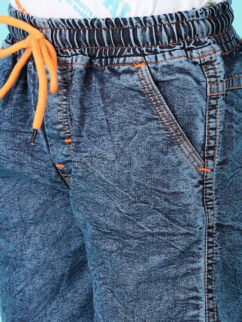 boys solid mid rise shorts with drawstring - 21606966 -  Standard Image - 5