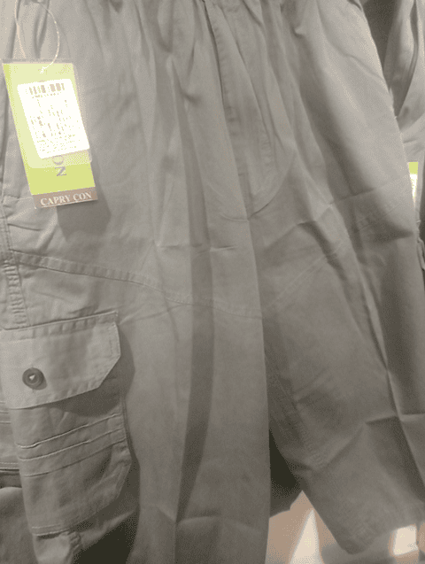 light grey twill shorts - 21606986 - Zoom Image - 0