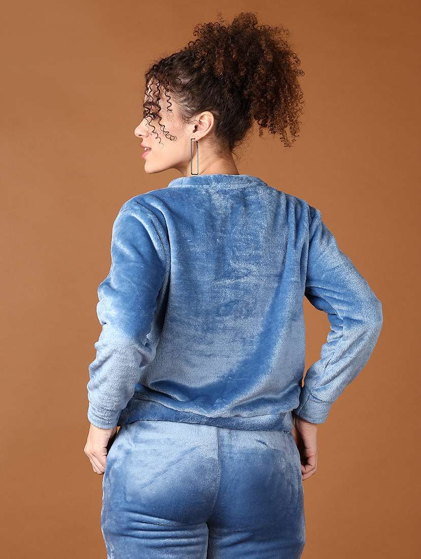 women long sleeves plain sweatshirt - 21606995 -  Standard Image - 3