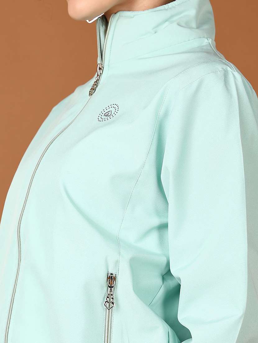 women long sleeves solid windcheater jacket - 21607022 -  Standard Image - 5