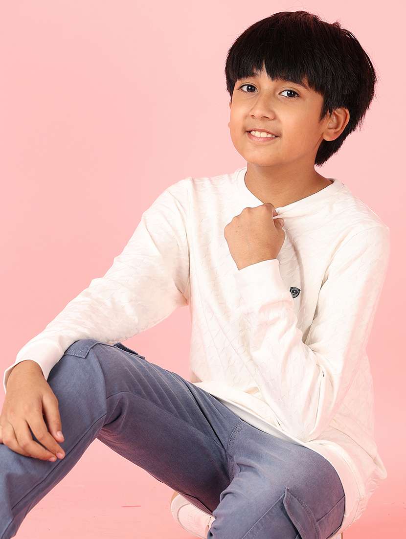 boys long sleeves solid t-shirt - 21607032 -  Standard Image - 3