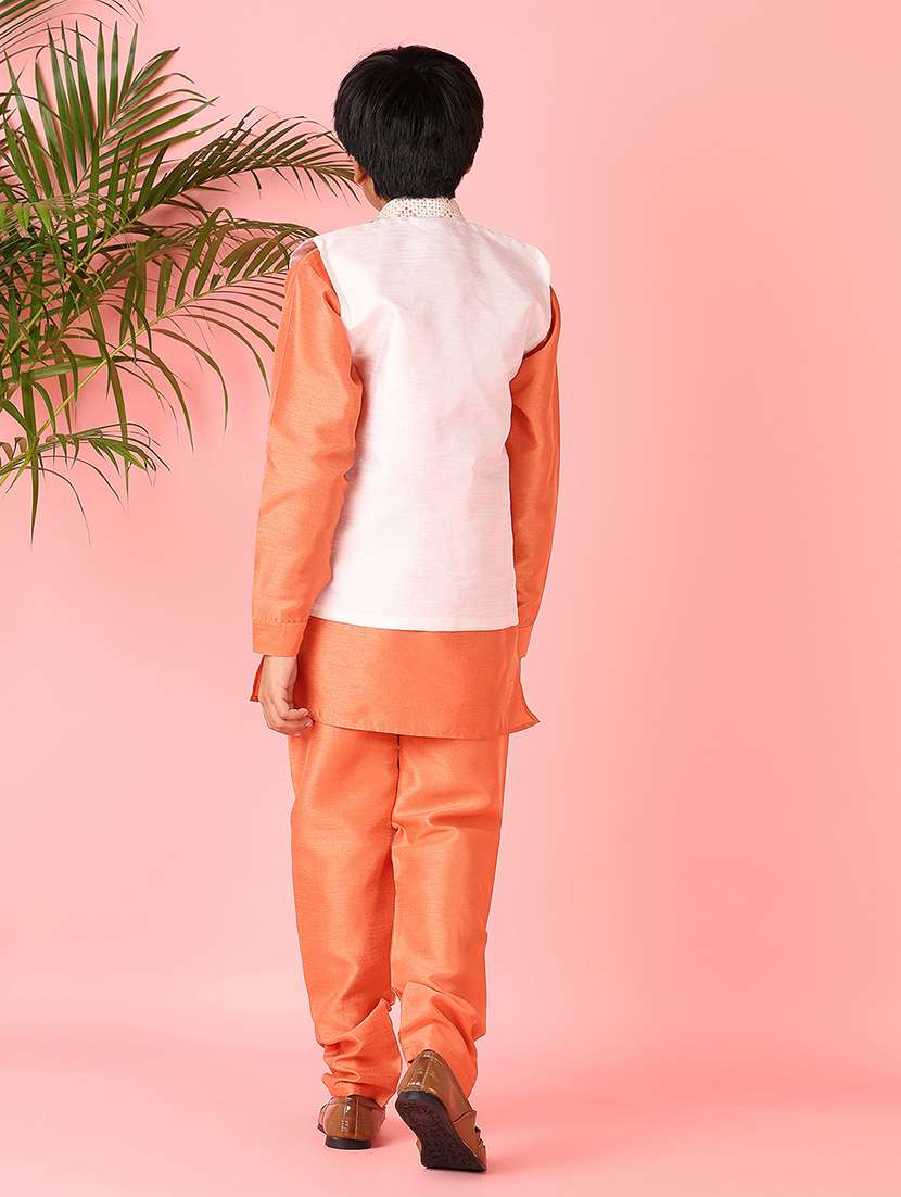 boys embroidered long sleeve sherwani  - 21607040 -  Standard Image - 3