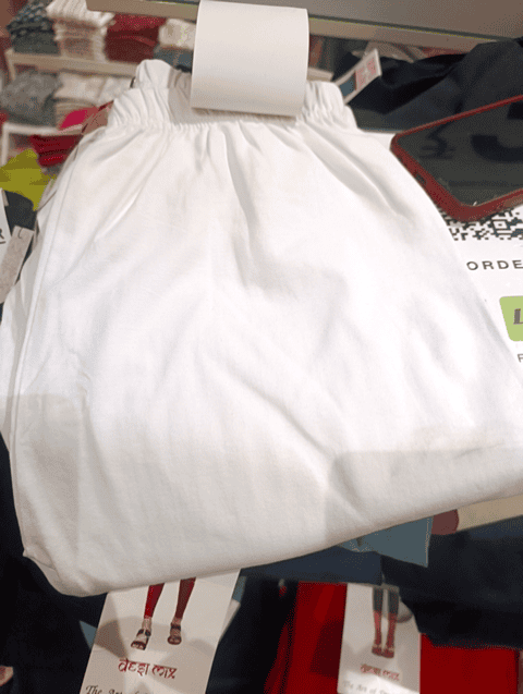 white cotton spandex churidars & leggings - 21607172 -  Standard Image - 0
