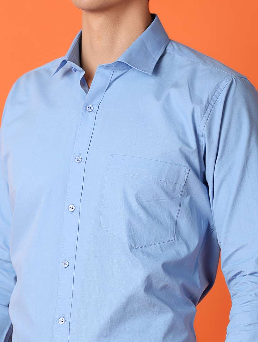 men solid long sleeve formal shirt - 21607224 -  Standard Image - 5