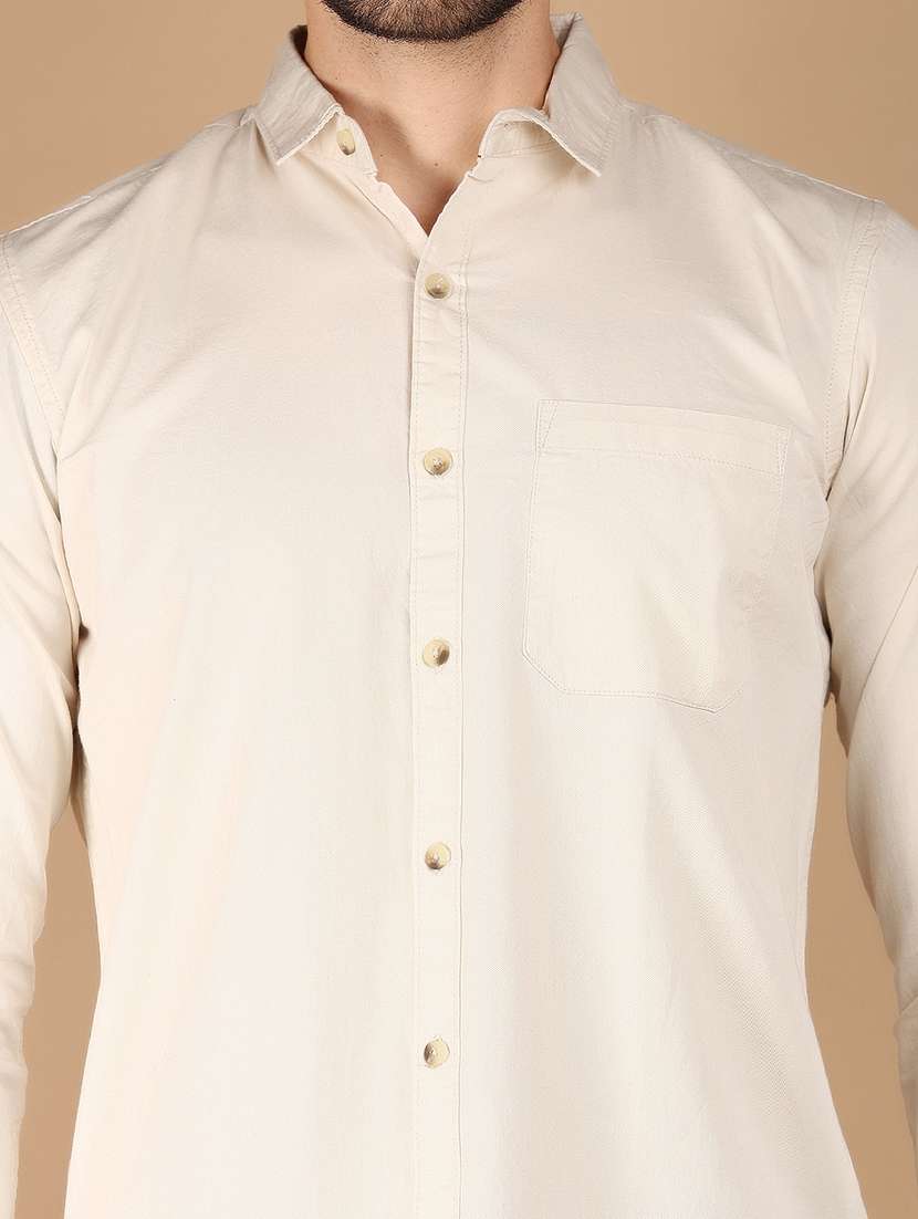 men solid long sleeve collared shirt - 21607239 - Standard Image - 5