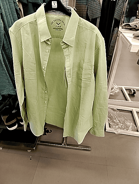 light green oxford casual shirt - 21607362 -  Zoom Image - 0