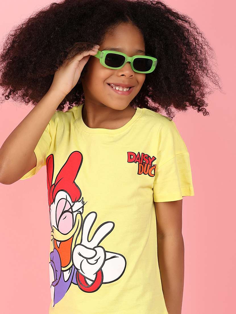 girls printed round neck tee - 21607372 -  Standard Image - 3