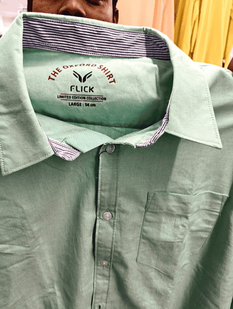 green oxford casual shirt - 21607378 - Zoom Image - 0