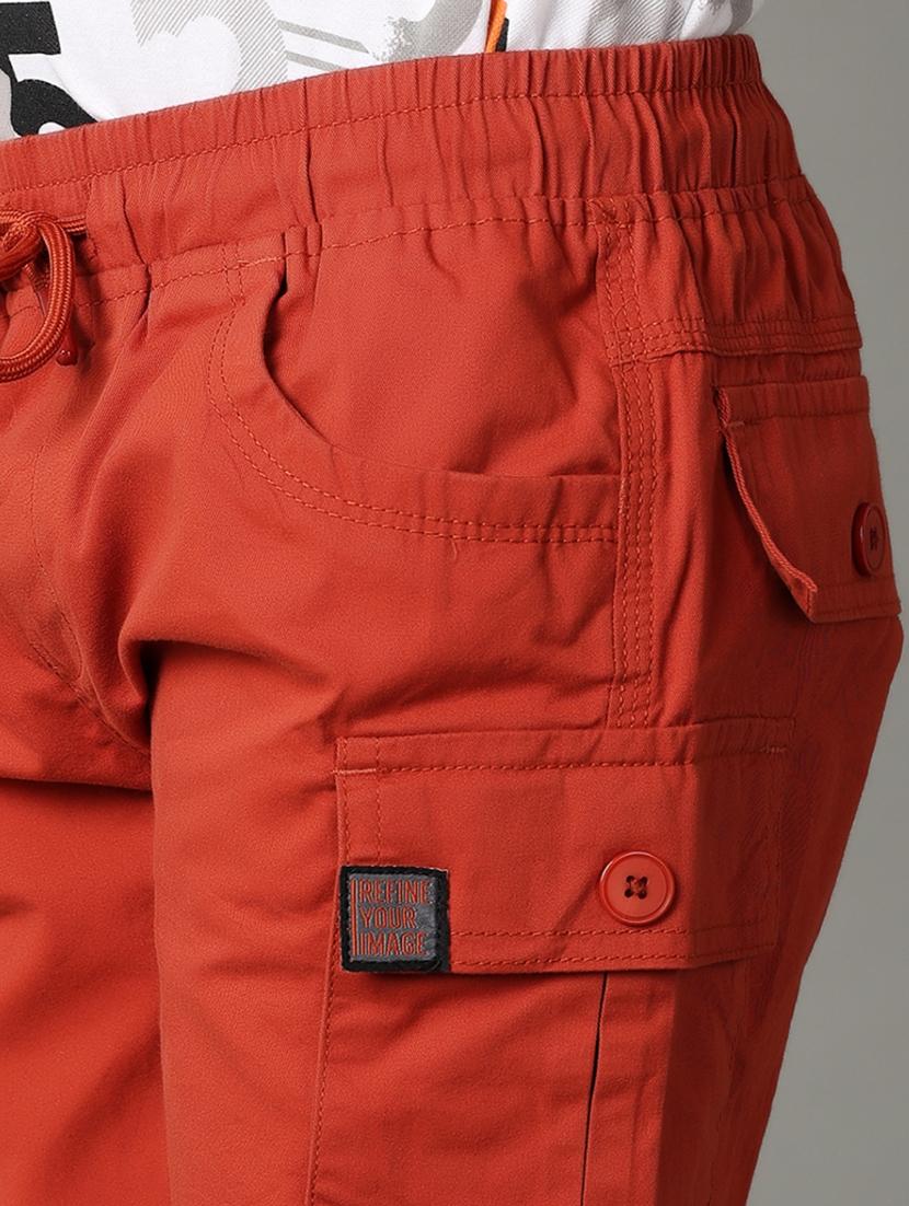 boys solid cotton cargo shorts - 21607393 - Standard Image - 5