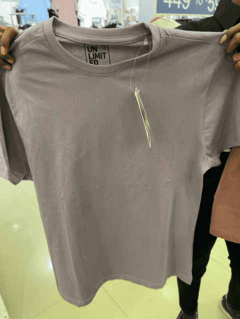 mauve poly cotton tshirt - 21607424 -  Standard Image - 0